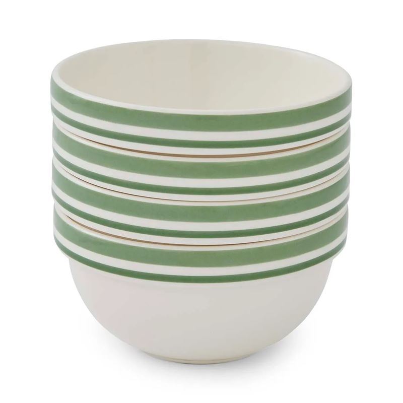 Portmeirion – Potter’s Stripe 4pc Stacking Bowls 17.5cm Green (Made in England)
