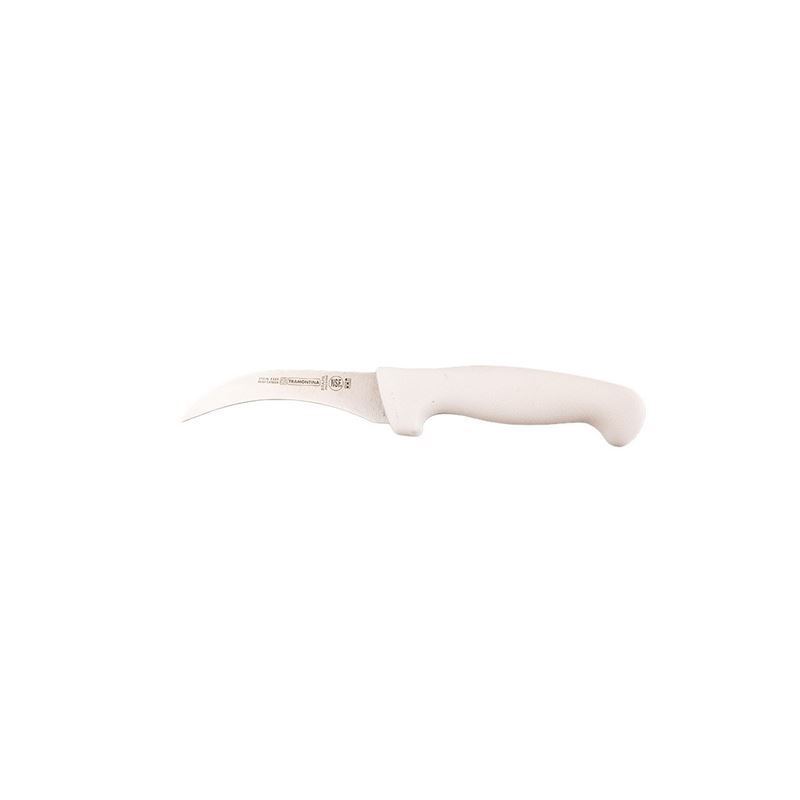 Tramontina – Professional 10cm Jowl/Birds Peak Knife Curved Narrow White (Made in Brazil)