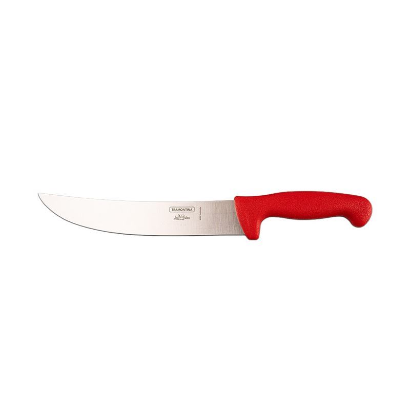 Tramontina – Professional 25.5cm Meat Knife Curved Red (Made in Brazil)