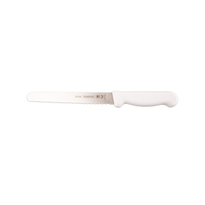 Tramontina – Professional Master Serrated Bread Pastry Knife 20cm White (Made in Brazil)