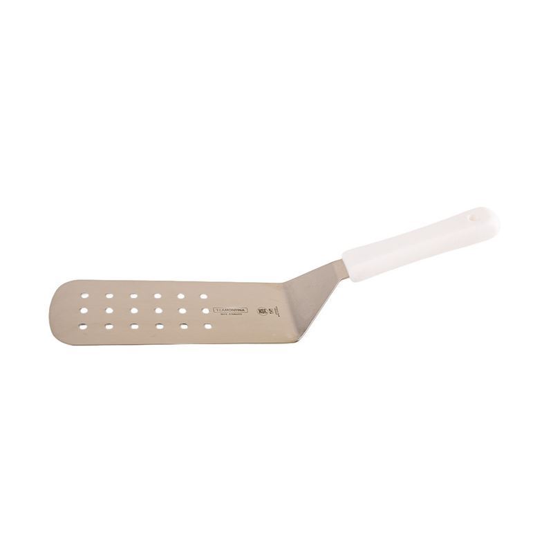 Tramontina – Professional 23×7.5cm Slotted Wide Angled Spatula White (Made in Brazil)
