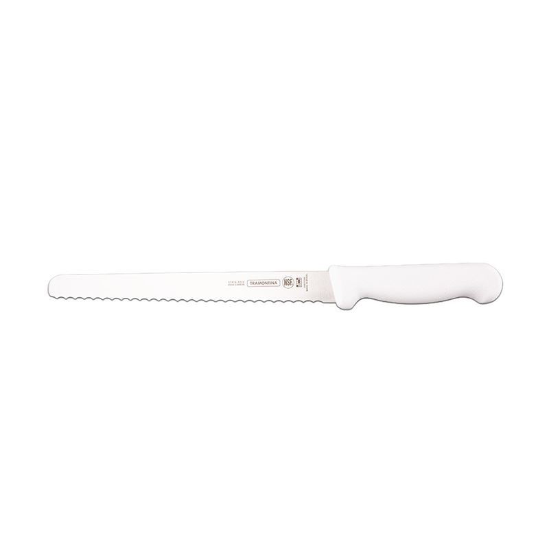 Tramontina – Professional 25cm Serrated Bread Knife 25cm White (Made in Brazil)