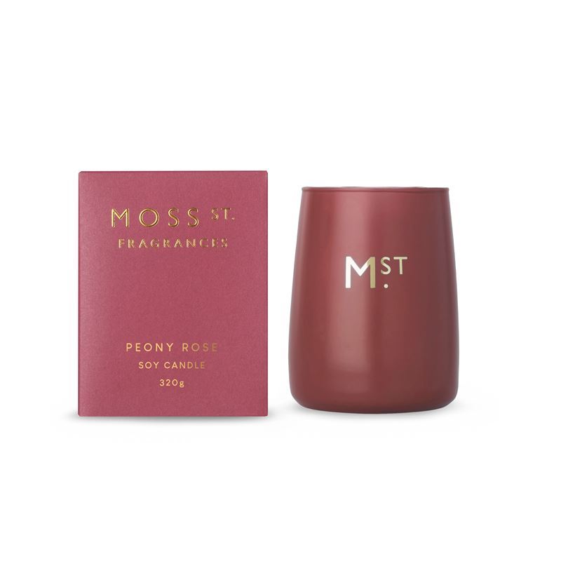 Moss St Fragrances – Peony Rose Large Soy Candle 370g