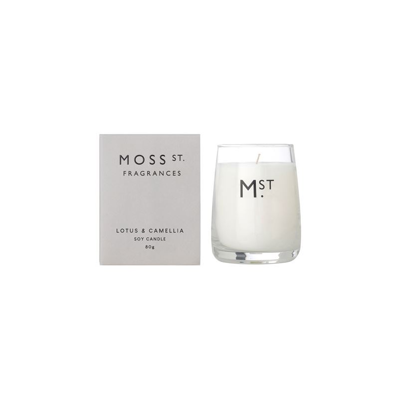 Moss St Fragrances – Lotus & Camellia Mini Soy Candle 80g