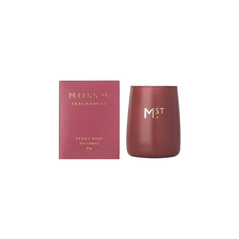 Moss St Fragrances – Peony Rose Mini Soy Candle 80g