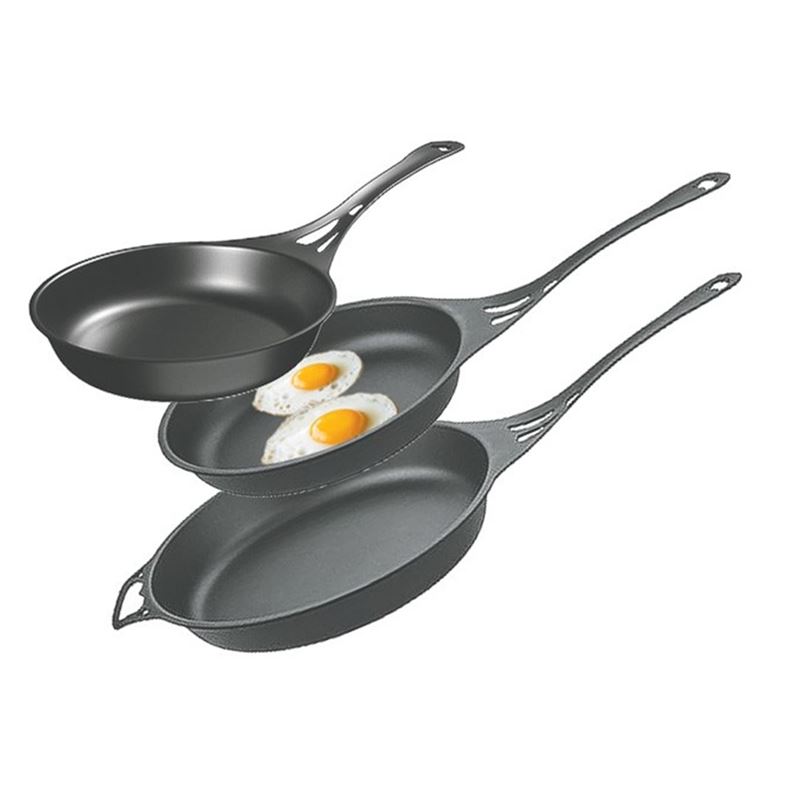 Solidteknics – Aus-Ion Workhorse Trio Frypan 3pc Pack 20+26+30cm (Made in Australia)