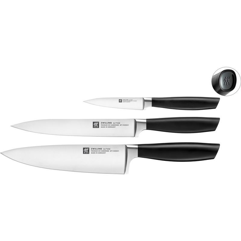 Zwilling J.A. Henckels – All Star 3pc Chefs, Carving & Paring Knife Set (Made in Germany)