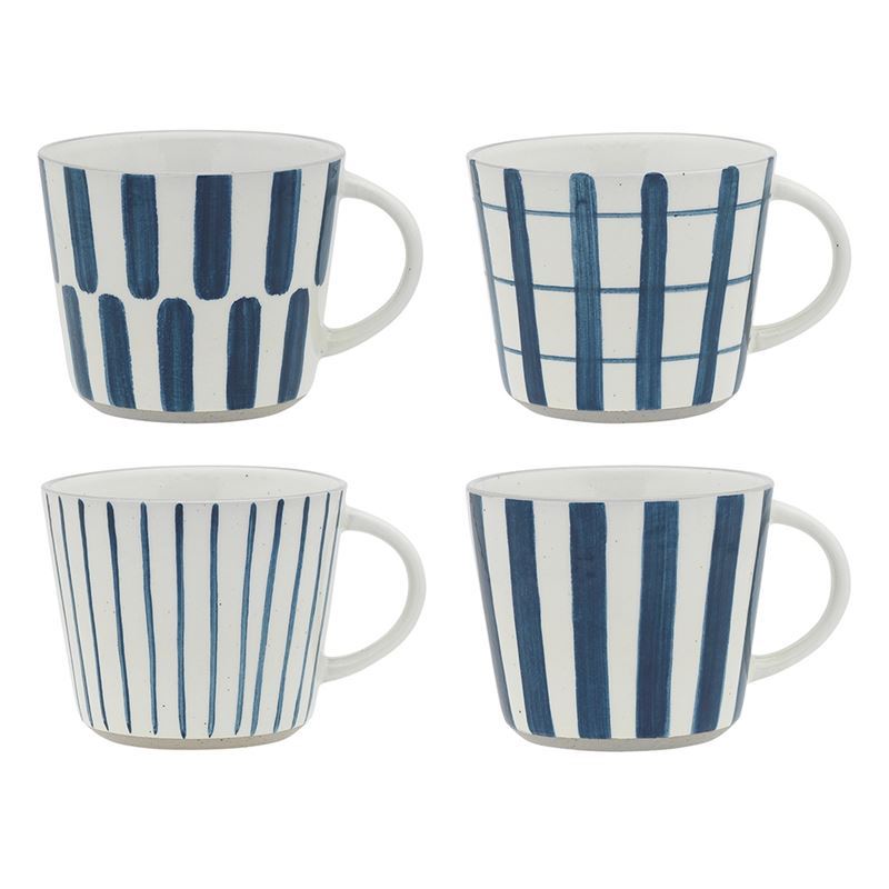 Ecology – Chalk 320ml Blue Mug Set of 4