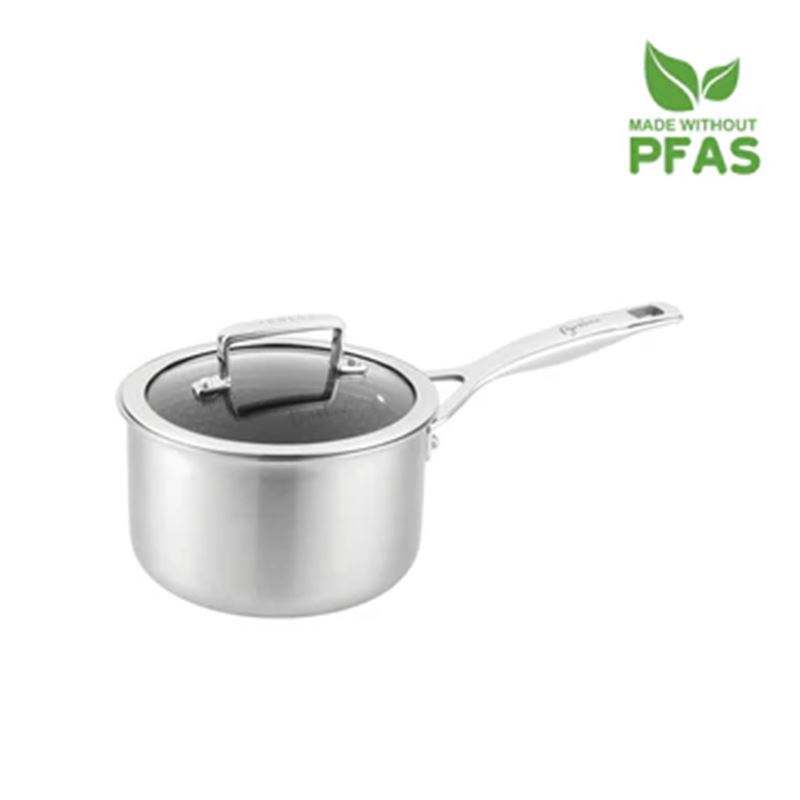 Pyrolux – Pyrohex Tri-Ply Brushed Stainless Steel CERAMIC Non-Stick 16cm Saucepan 1.8Ltr