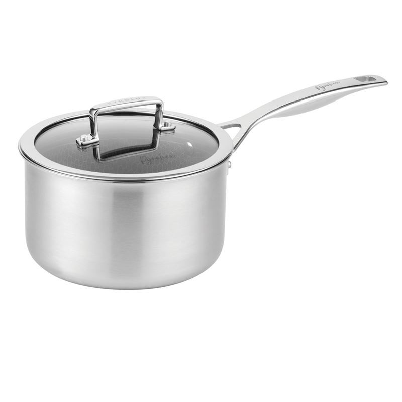 Pyrolux – Pyrohex Tri-Ply Brushed Stainless Steel CERAMIC Non-Stick 18cm Saucepan 2.5Ltr