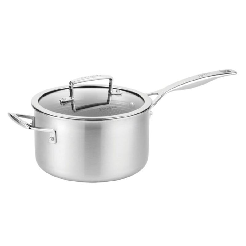 Pyrolux – Pyrohex Tri-Ply Brushed Stainless Steel CERAMIC Non-Stick 20cm Saucepan with Helper Handle 3.5Ltr