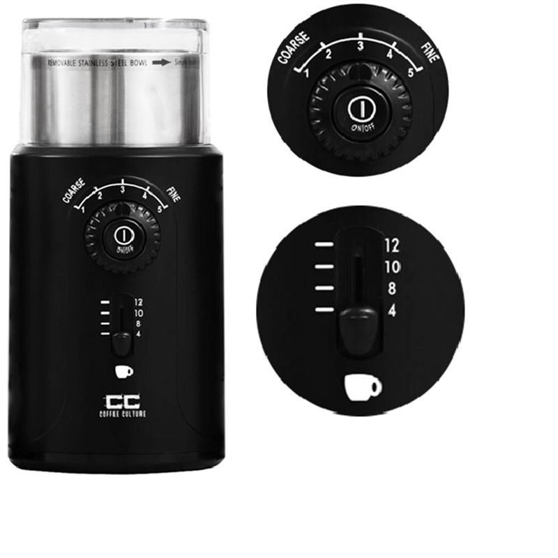 Coffee Culture – White Electric Coffee Grinder – Size 12 Cup