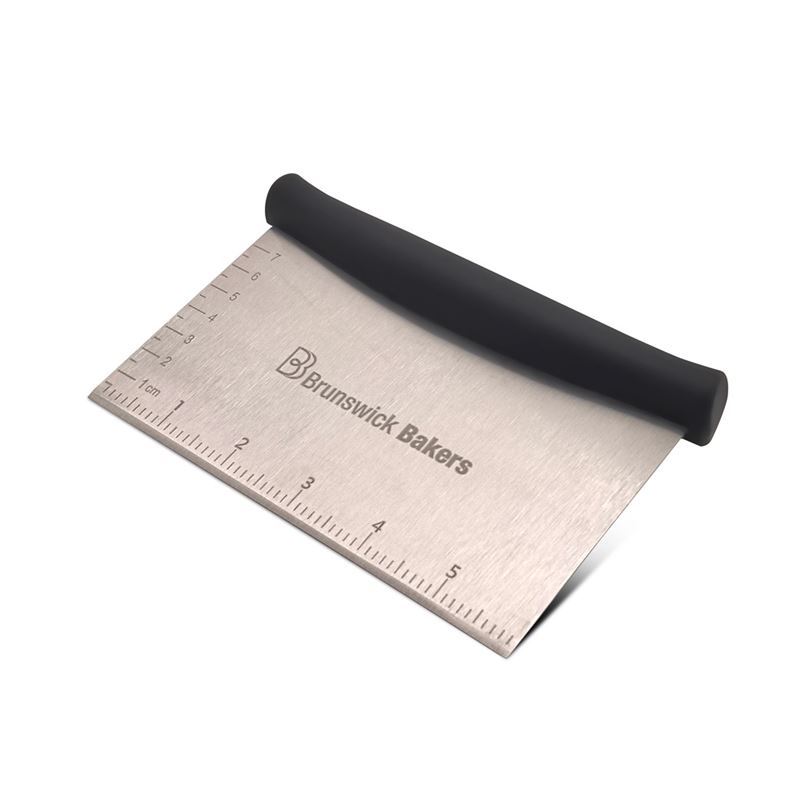 Brunswick Bakers – Stainless Steel with Black Handle Dough Cutter Scraper 15cm