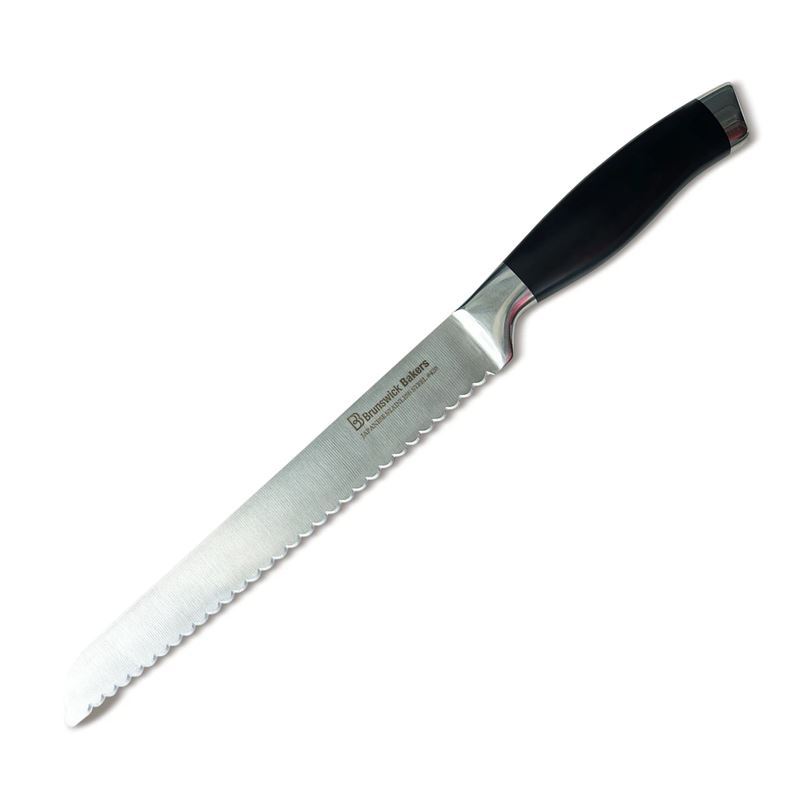 Brunswick Bakers – Professional Bread Knife with Black Handle 23cm Gift Boxed