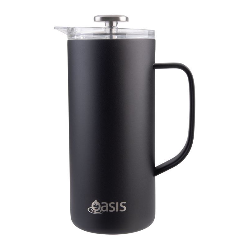 Oasis – Stainless Steel Double Wall Insulated 4 Cup Coffee Press 600ml Black