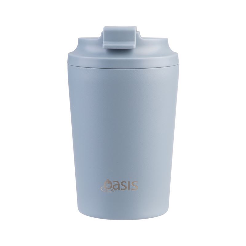 Oasis – Ceramic Lined Stainless Steel Double Wall Insulated Reusable Coffee Cup 235ml Hazy Blue