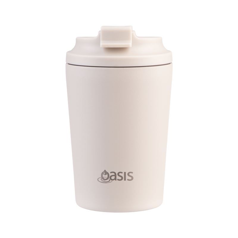 Oasis – Ceramic Lined Stainless Steel Double Wall Insulated Reusable Coffee Cup 235ml Oat