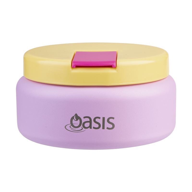 Oasis – Stainless Steel Double Wall Insulated 230ml Food Flask with Quick Release Lid Bubblegum Pink