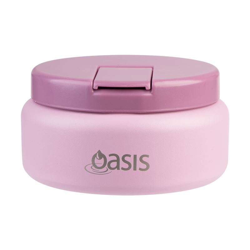 Oasis – Stainless Steel Double Wall Insulated 230ml Food Flask with Quick Release Lid Blush