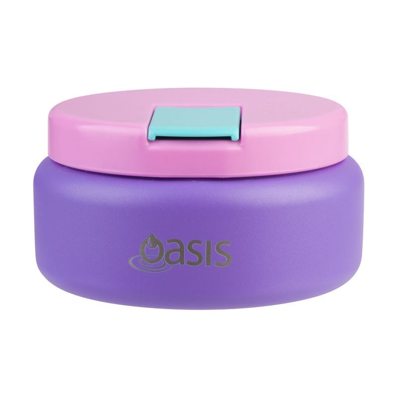 Oasis – Stainless Steel Double Wall Insulated 230ml Food Flask with Quick Release Lid Mermaid Purple