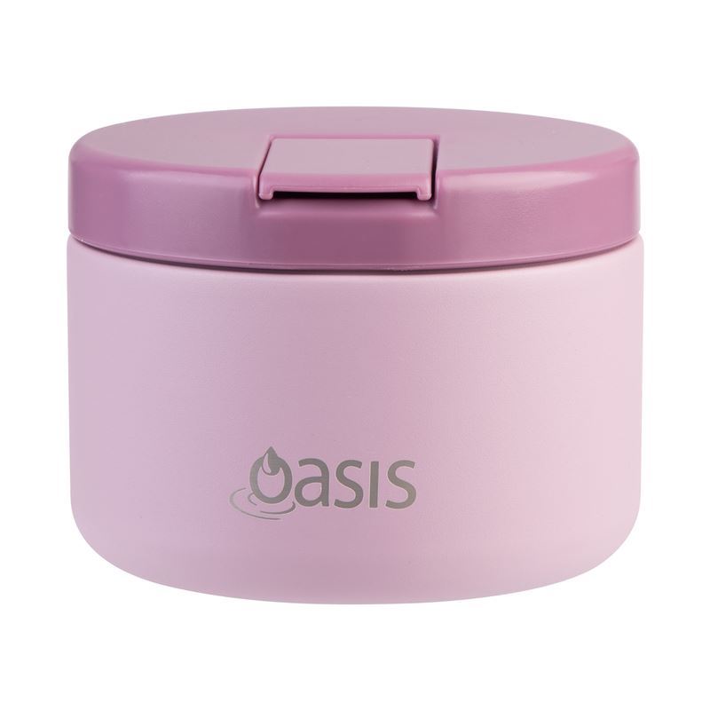 Oasis – Stainless Steel Double Wall Insulated 300ml Food Flask with Quick Release Lid Blush