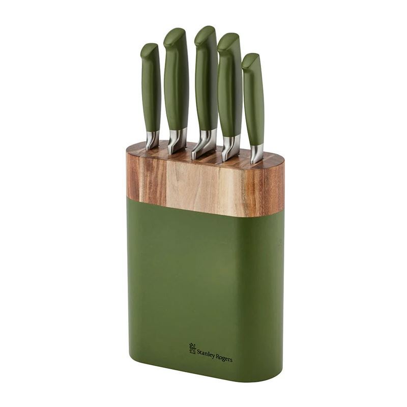 Stanley Rogers – 6pc Olive Oval Knife Block
