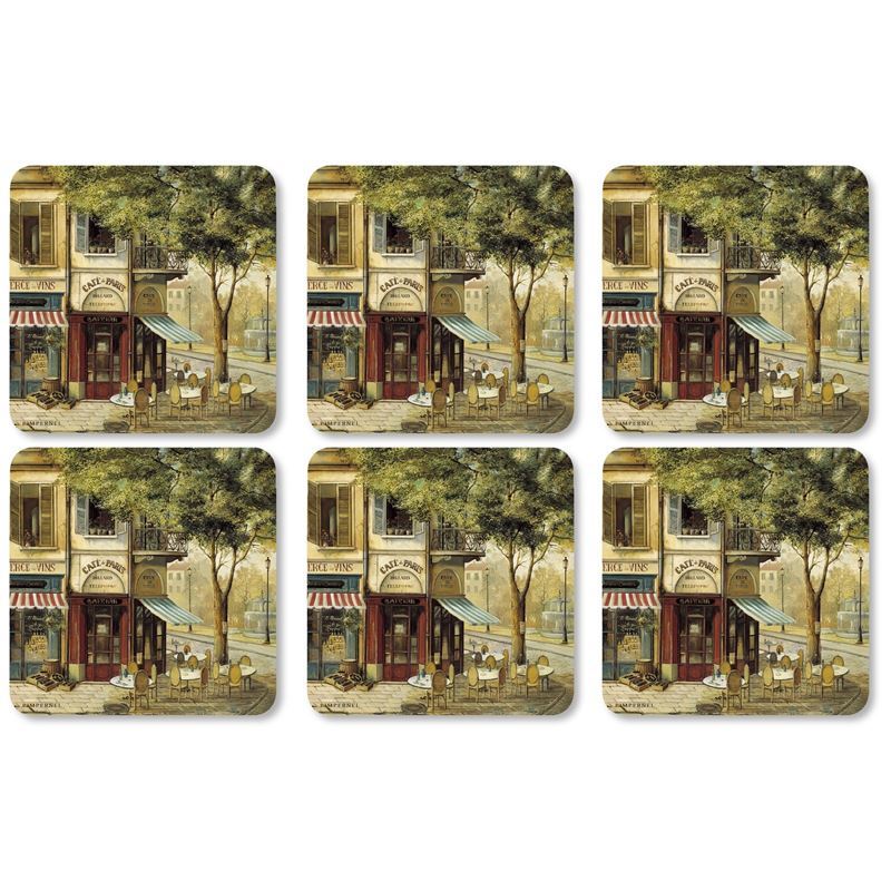 Pimpernel – Parisian Scenes Set of 6 Cork Backed Coasters 10.5×10.5cm