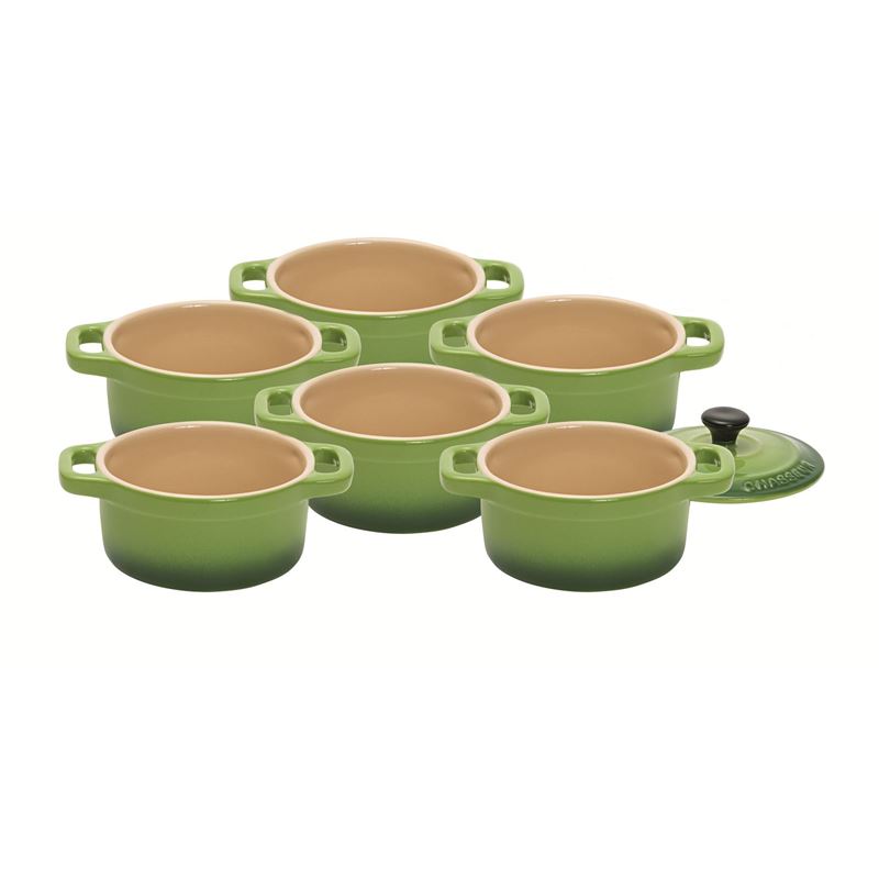 Chasseur – La Cuisson Mini Cocotte Apple Green Set of 6
