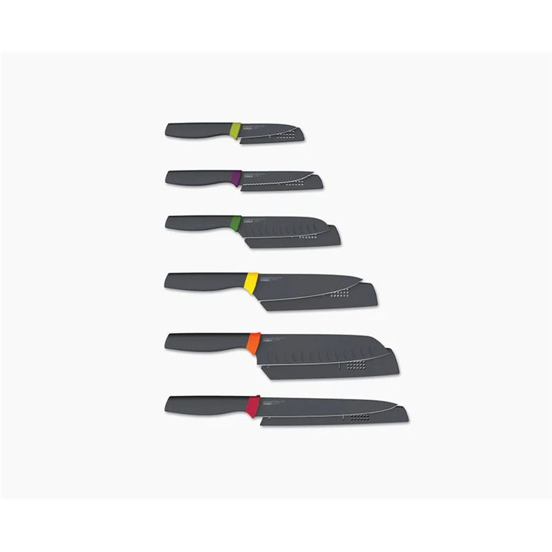 Joseph Joseph – Elevate Your Cooking 6pc Multi-Colour Knives with Protective Sheath Set