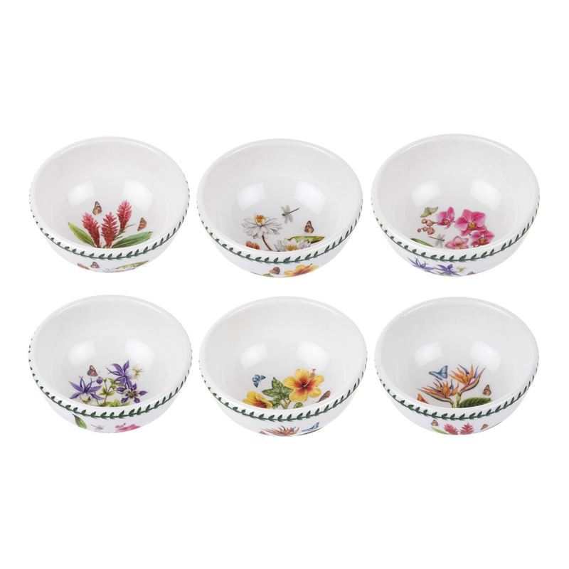 Portmeirion Exotic Botanic Garden 14cm Fruit Salad Bowl Set of 6 (Made in England)