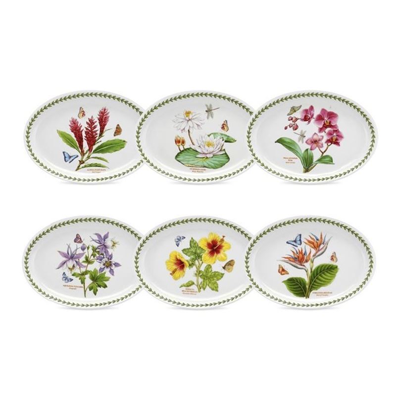 Portmeirion Exotic Botanic Garden 28cm Oval Platter Set of 6