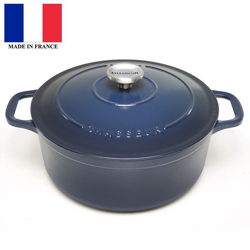 Chasseur Cast Iron – Licorice Blue Round French Oven 26cm 5Ltr  (Made in France)