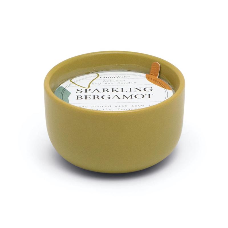Paddywax – Wabi Sabi 3.2Oz Candle Sparkling Bergamot Green Pot