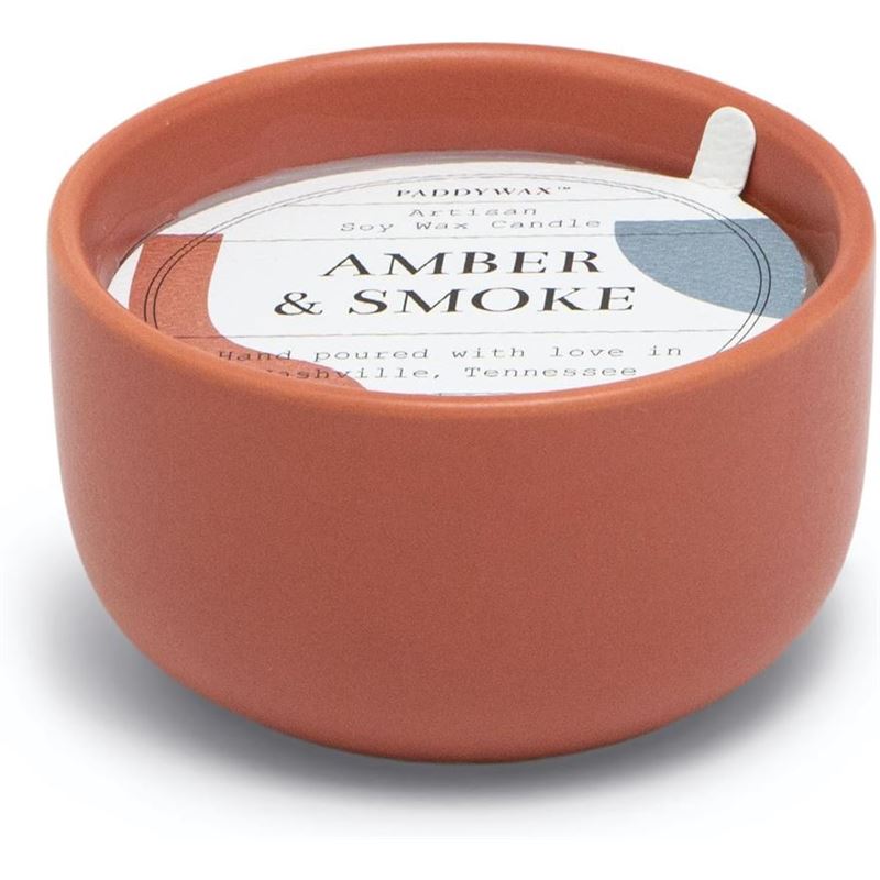 Paddywax – Wabi Sabi 3.2Oz Candle Amber & Smoke Rouge Pot