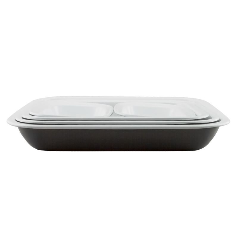 Falcon Housewares – Grey/White 2-Tone 5pc Bake Dish Set