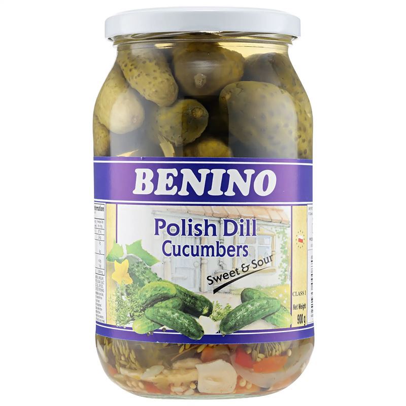 Benino – Polish Dill Cucumbers Sweet & Sour 900g