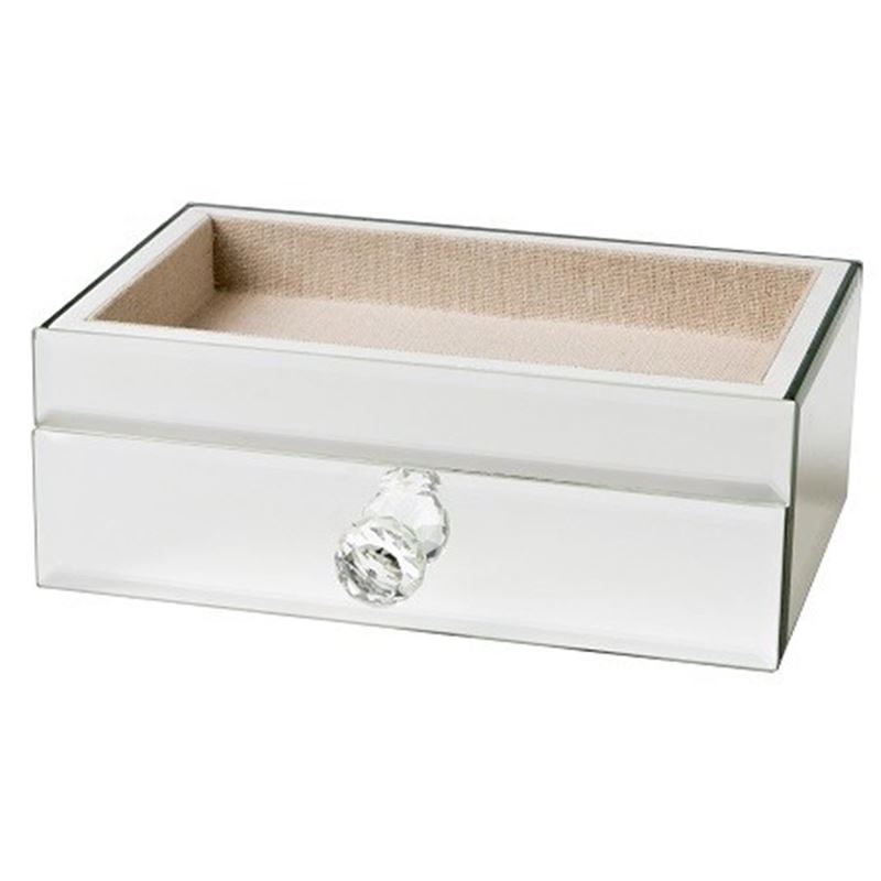 Russell Collection – Verse Silver Finish Jewellery Box with Lid & Drawer Russell Collection – Verse Silver Finish Jewellery Box with Lid & Drawer