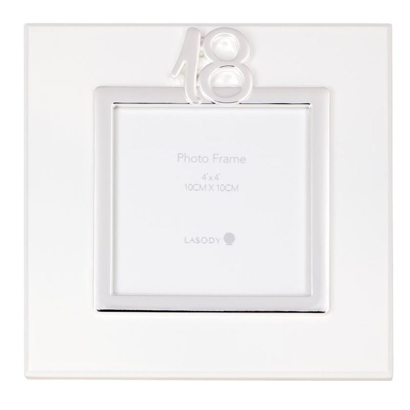 Russell Collection – 10x10cm White & Silver Finish 18th Photo Frame Russell Collection – 10x10cm White & Silver Finish 18th Photo Frame