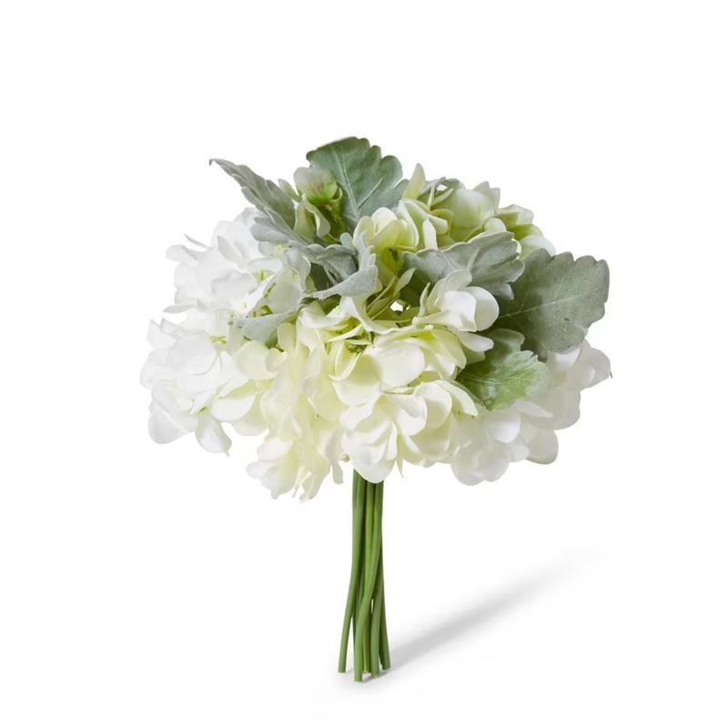 Elme Living – Hydrangea Alice Bouquet White/Green 25x25x28cm