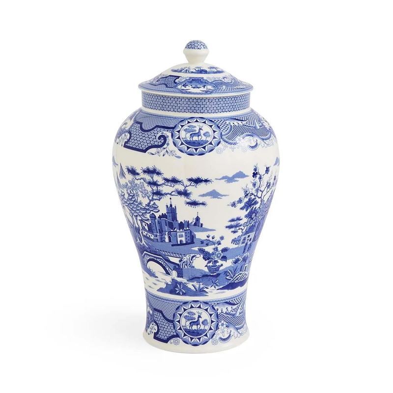 Spode – Blue Italian Archive Collection Gothic Castle Ginger Jar Lidded Vase Spode – Blue Italian Archive Collection Gothic Castle Ginger Jar Lidded Vase