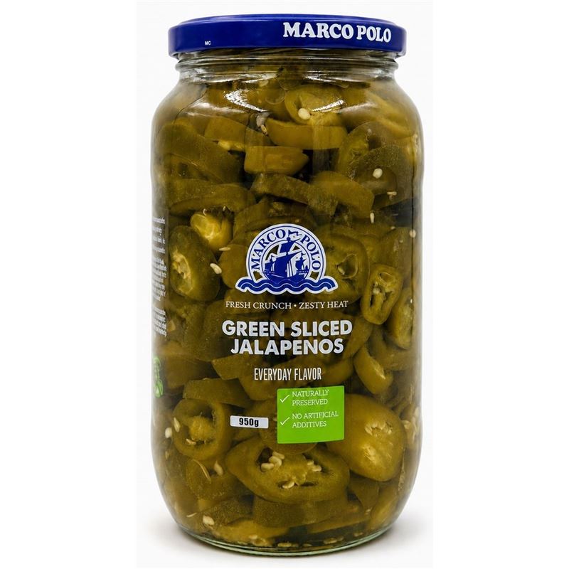 Marco Polo – Green Sliced Jalapenos 950g