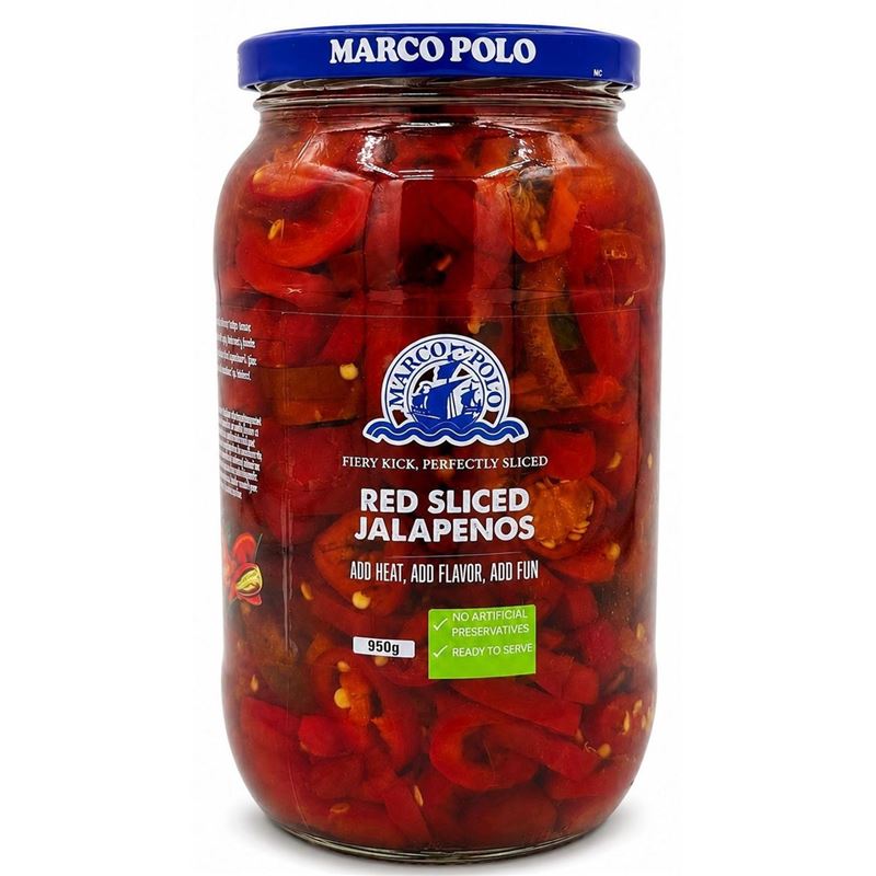 Marco Polo – Marinated Red Sliced Jalapenos 950g