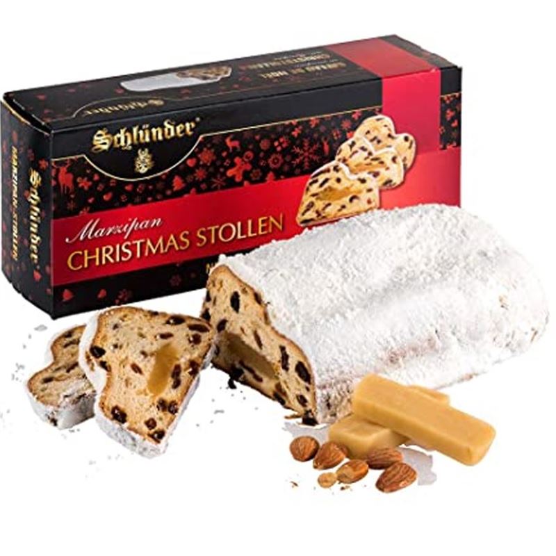 Schlunder – Traditional Christmas Marzipan Stollen 750g in Box (Product of Germany)