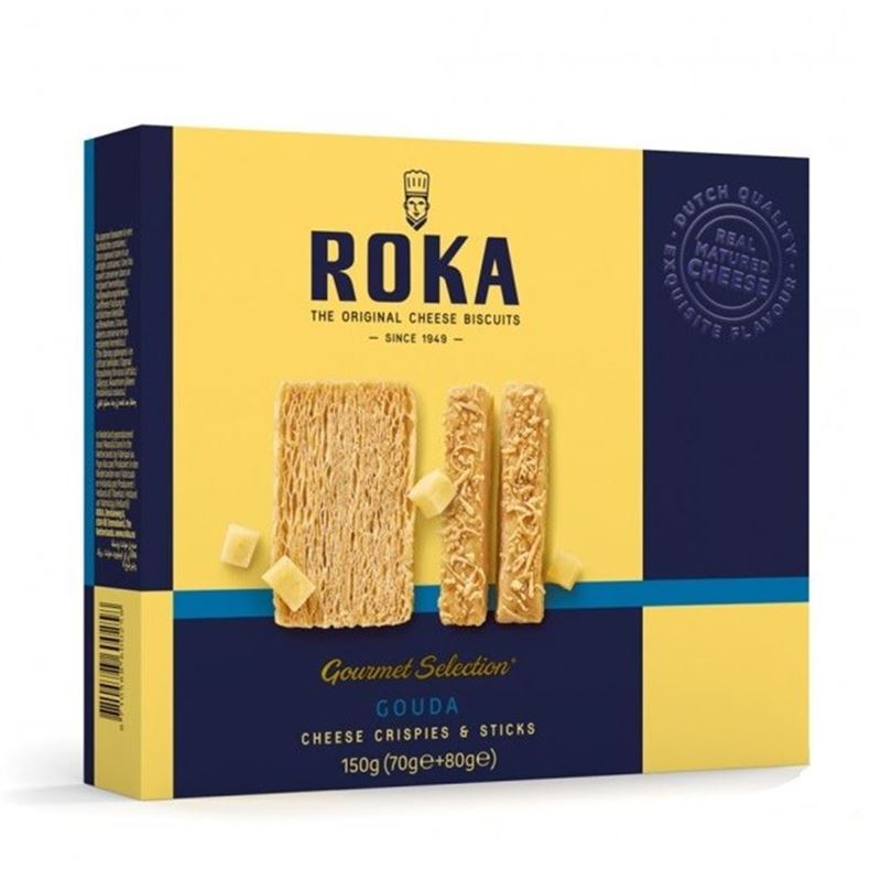 Roka – 150g Gourmet Selection Cheese Crispies Gouda – Produced in The Netherlands