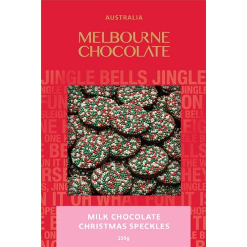 Melbourne Chocolate – Milk Chocolate Xmas Speckles 125g