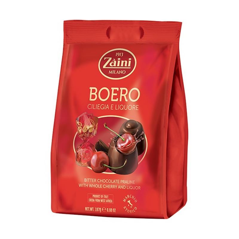 Zaini – Boero Cherry Liqueurs Dark Chocolate 187g Bag (Product of Italy)
