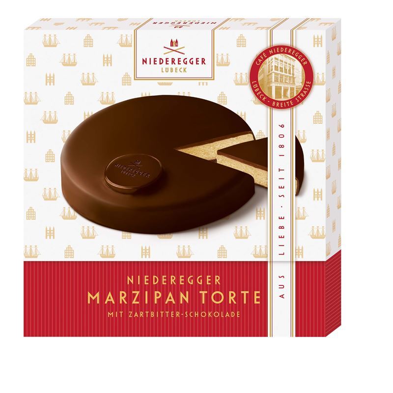 Niederegger Ludbek – Dark Chocolate Marzipan Cake 185g (Made in Germany)