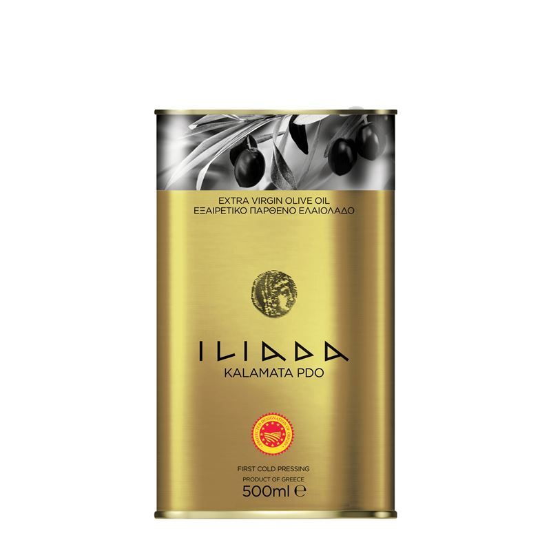 Iliada – Kalamata PDO Extra Virgin Olive Oil Tin 500ml (Product of Greece)