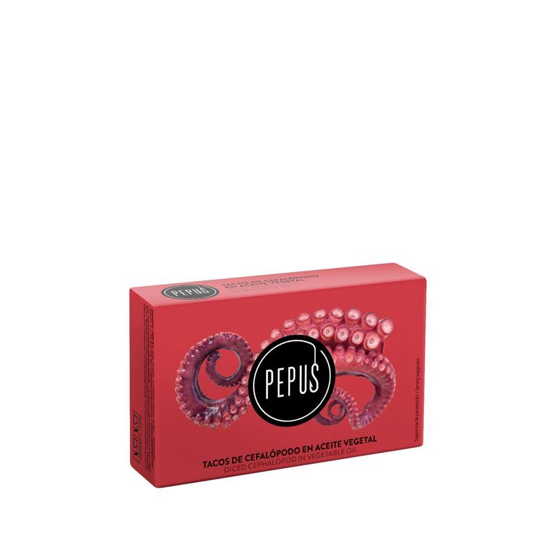 Pepus – Cephalopod Chunks in Vegetable Oil 115g (Product of Spain)