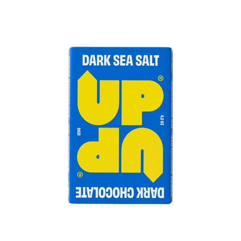 Up Up – Sea Salt Dark Chocolate Bar 120g (Product of Scotland)